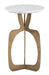 Ophelia - Side Table - White / Brass Zuo Modern