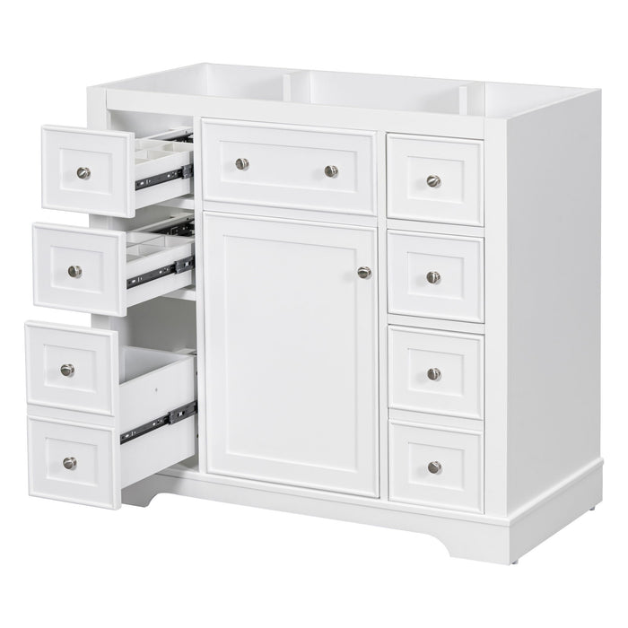 Modern Bathroom Vanity Base Only With 1 Cabinet And 6 Drawers Hearth and Haven