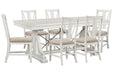 Heron Cove - Extendable Trestle Dining Table Set Magnussen Furniture