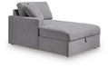 Modmax - LAF Corner Chaise With Storage - Granite Signature Design by Ashley®