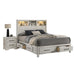 Bed Set With Storage Drawers, Open Shelves, And Built In LED Lighting Home Essentials