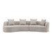 Elegant Curved Sectional Sofa With Full Foam Comfort Noble House