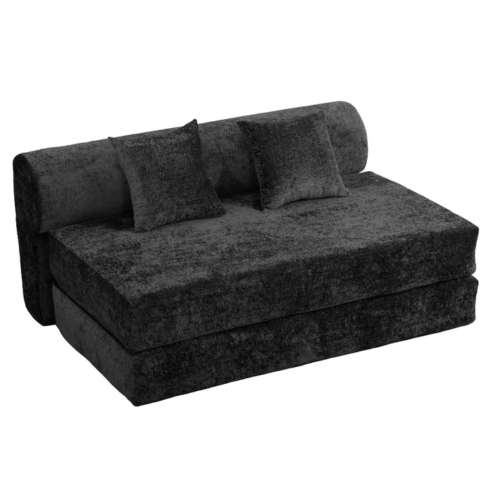 Convertible Design Sofa Bed, 2 Seater Fold Out Floor Couch Home Essentials