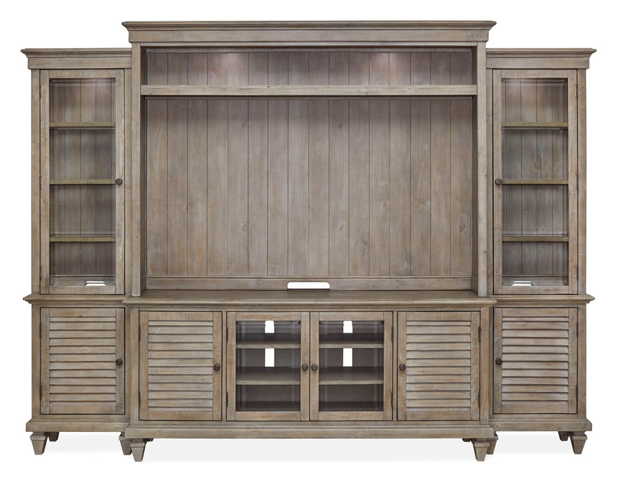 Calistoga - Rustic Entertainment Wall - Dovetail Gray Magnussen Furniture