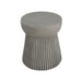 Modern Outdoor Lightweight Concrete Side Table With Hourglass Design - Light Gray Noble House