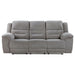 Sebring - Reclining Sofa With Manual Recline - Gray Furniture Max