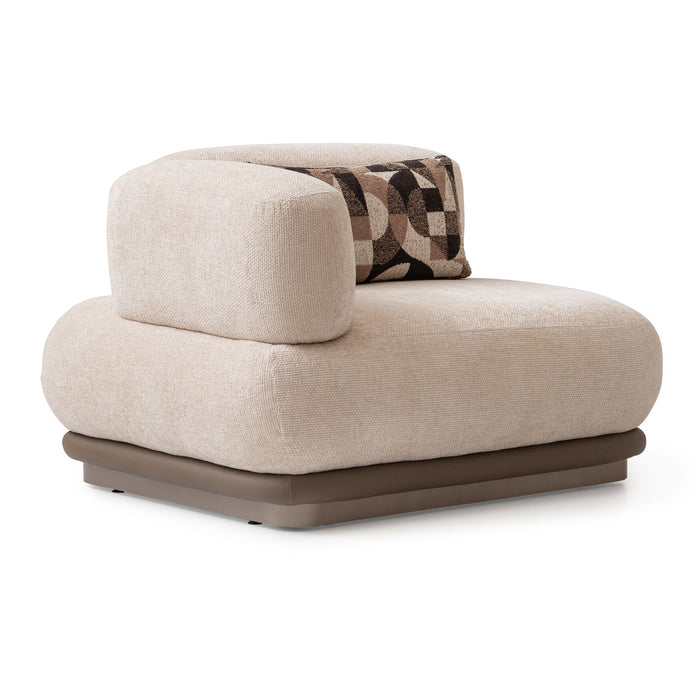Bristol Point - LAF Chair - Fawn / Saddle Brown Michael Amini