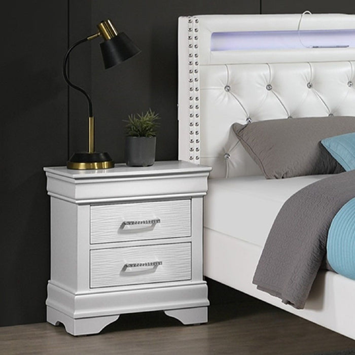 Nightstand With Drawers - White Home Essentials