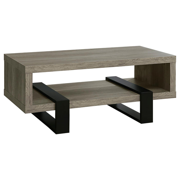 1 Shelf Coffee Table Design And Accents - Gray Furniture Max