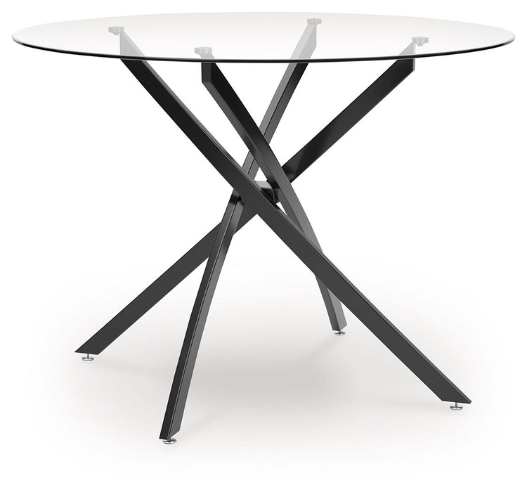 Pharwynn - 5 Pc. - Dining Room Table, 4 Side Chair - Black Signature Design by Ashley®