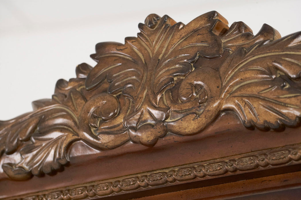 Villa Valencia - Accent Floor Wall Mirror With Storage - Classic Chestnut Michael Amini