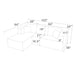 L - Shape Full Compressed Upholstered Sectional Home Essentials