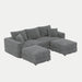 Deep Seat Convertible Sofa With Soft Pillows And Ottomans Home Essentials