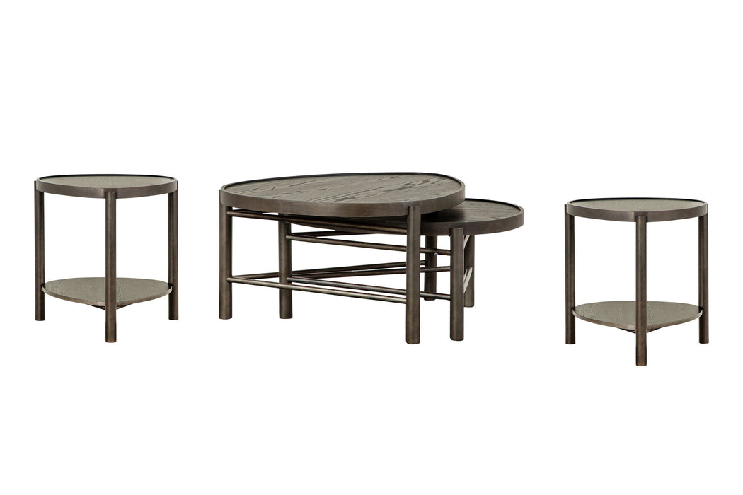 Hadleigh - Shaped Nesting Cocktail Table Set Magnussen Furniture