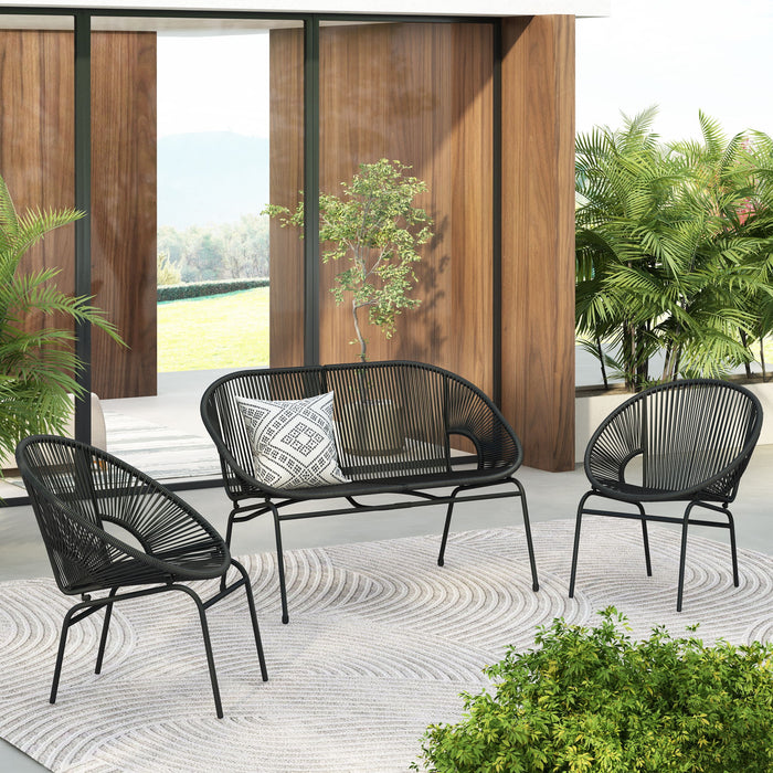 Nusa - Outdoor Patio 3 Piece Chat Set