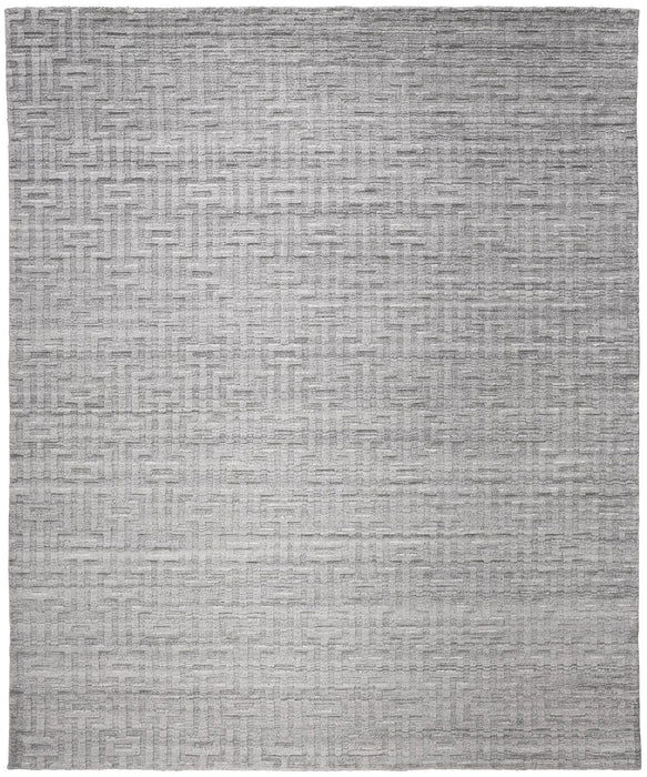 Floral Hand Woven Area Rug - Silver - 2' X 3'