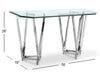 Lenox Square - Rectangular Sofa Table - Chrome Magnussen Furniture