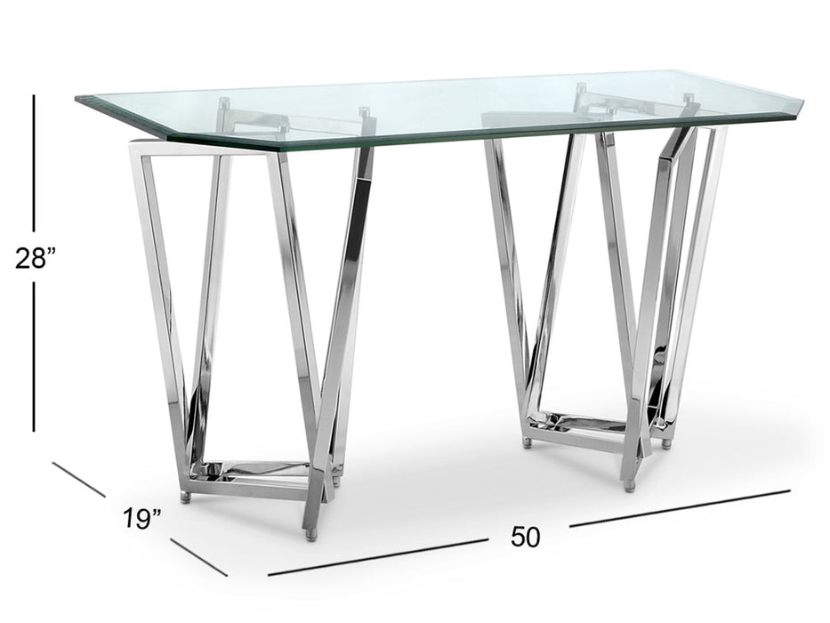 Lenox Square - Rectangular Sofa Table - Chrome Magnussen Furniture