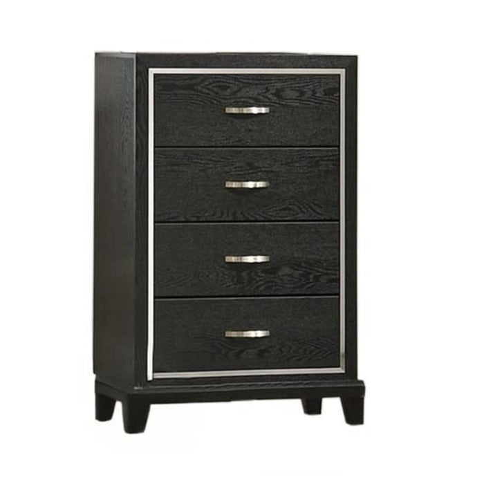 1 Piece Chest Tapered Legs Bedroom Furniture - Black Home Essentials