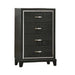 1 Piece Chest Tapered Legs Bedroom Furniture - Black Home Essentials