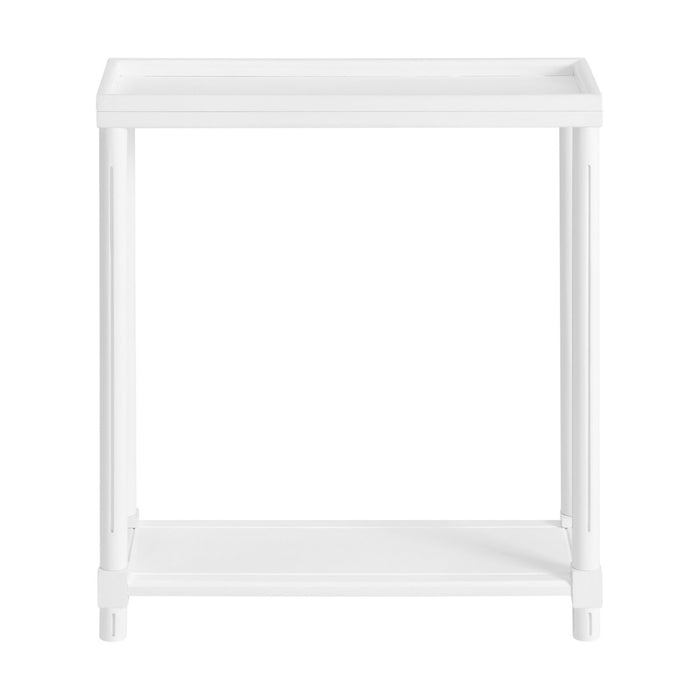 Narrow Side End Tables With Shelf (Set of 2) Home Essentials