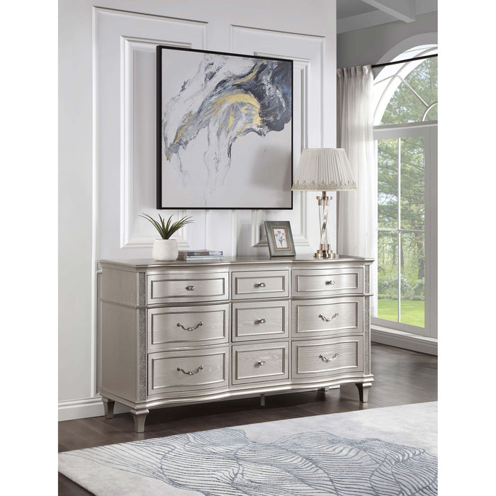 Katerina - 9 Drawer Dresser With Removable Jewelry Tray - Oak Furniture Max