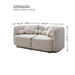 2 Seater Sofa Couch For Living Room - Light Beige Home Essentials