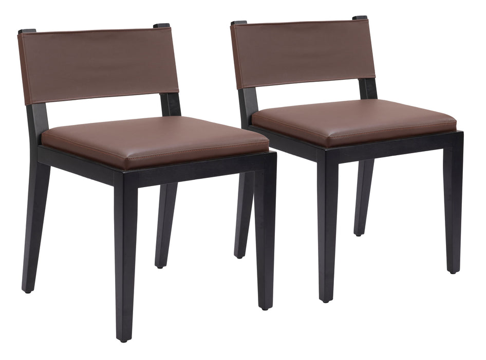 Roxas - Dining Chair (Set of 2) - Brown Zuo Modern
