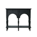 Accent Carved Console Table With Open Shelf And 2 Drawers For Living Room - Black Home Essentials