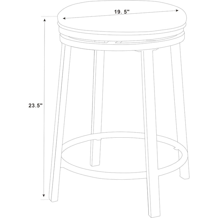 Swivel Bar Stools, Counter Height (Set of 2) - Blue Home Essentials