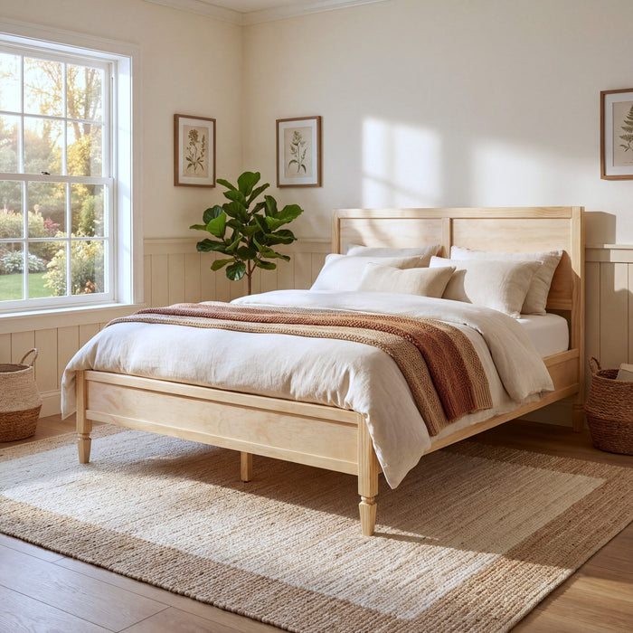 Classic Platform Bed Frame With Panel Headboard Artistry At Home