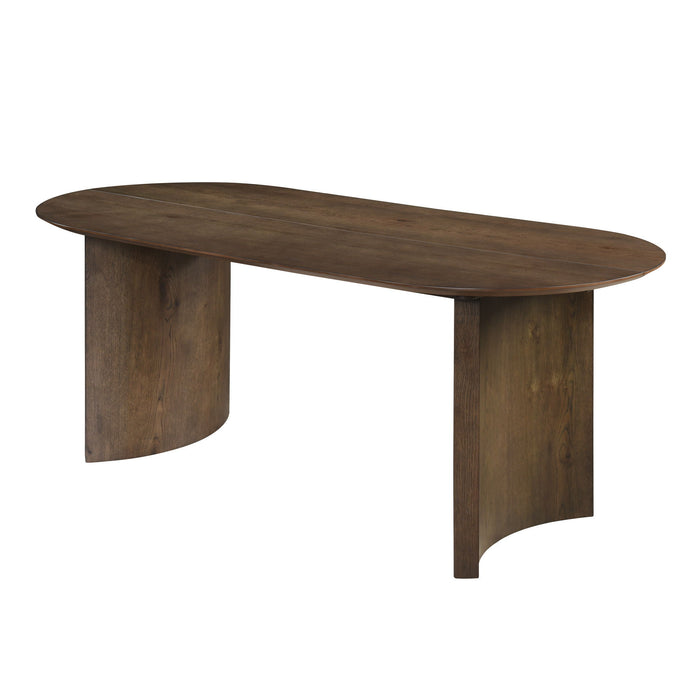 Kody - 79" Oval Dining Table Top - Dark Walnut