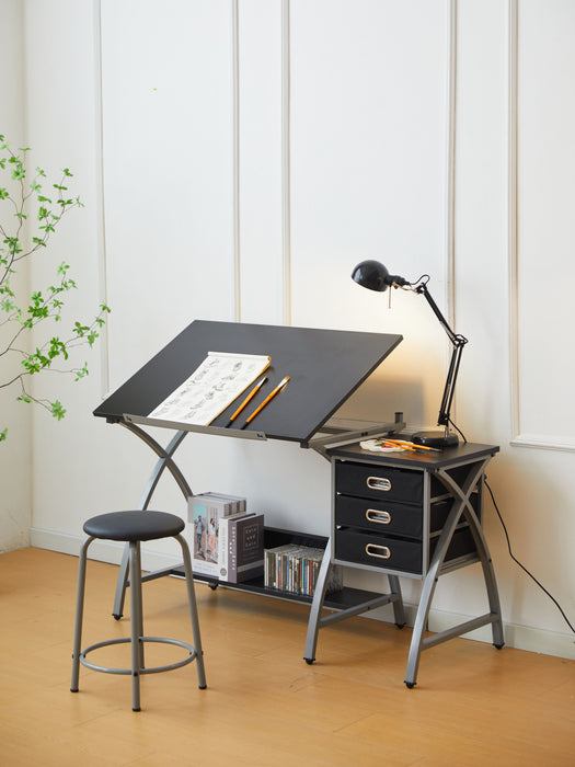 Drafting Table Sliver With Stool