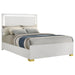 Full LED Panel Bed With Touch Activated Lighting - White Furniture Max