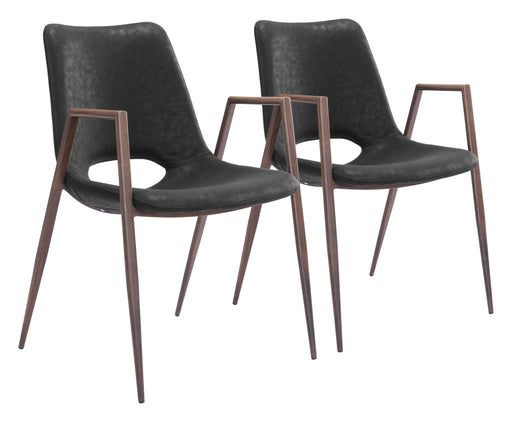 Desi - Dining Chair Walnut Legs (Set of 2) Zuo Modern