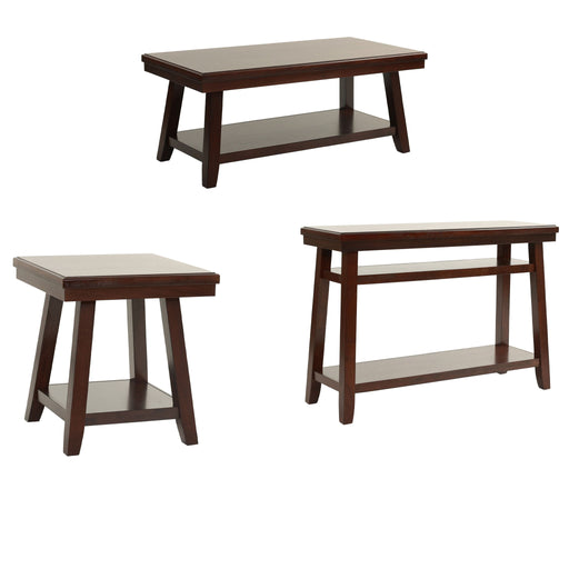 3 Piece Occasional Table Se, Coffee Table, End Table & Sofa Table - Walnut Home Essentials