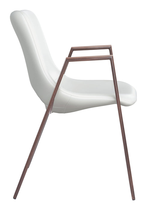Desi - Dining Chair Walnut Legs (Set of 2) Zuo Modern