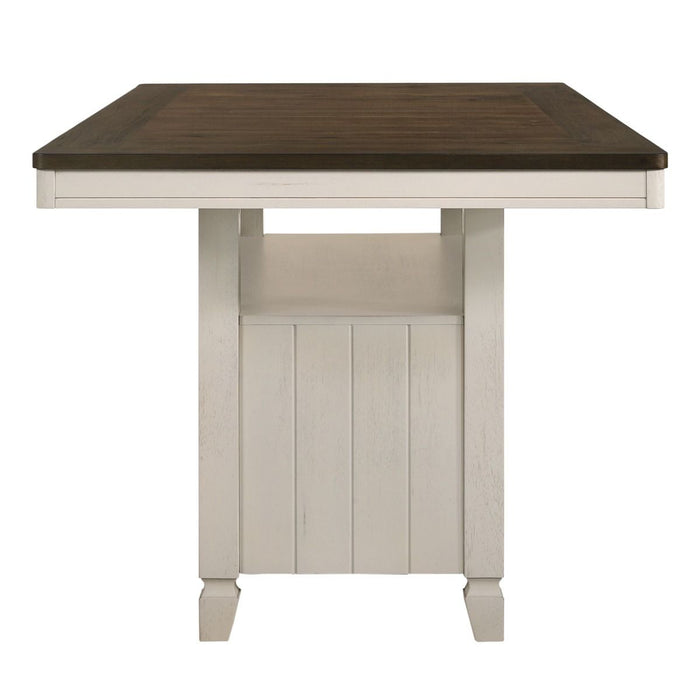 Tasnim - Counter Dining Table - Oak & Antique White ACME