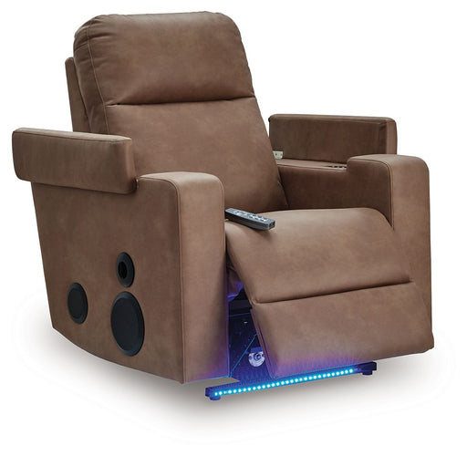 Lorrenton - Glider Power Recliner With Audio System - Caramel Signature Design by Ashley®