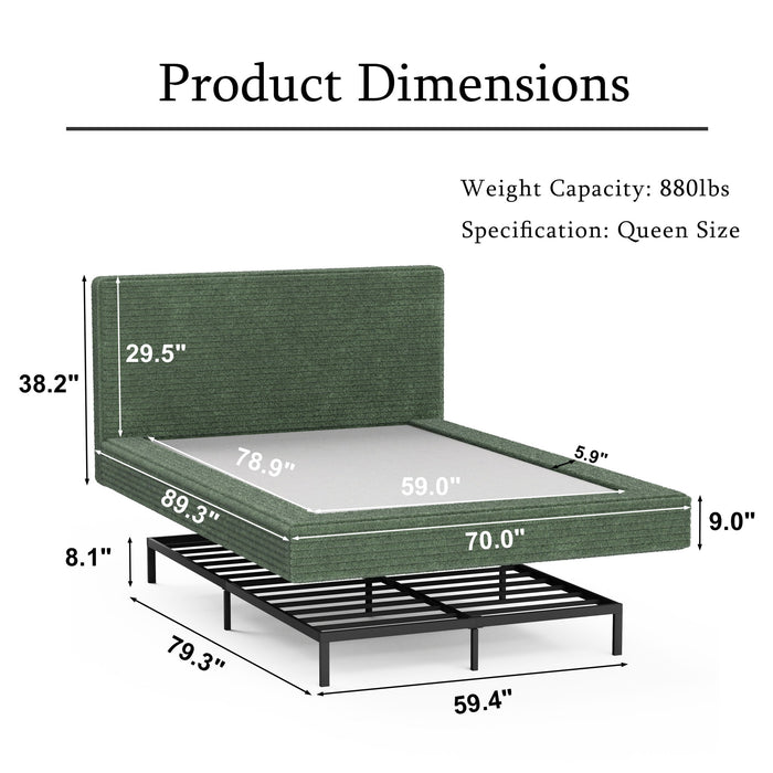 Airframe - Upholstered Bed Frame, Cloud Soft Headboard Home Essentials