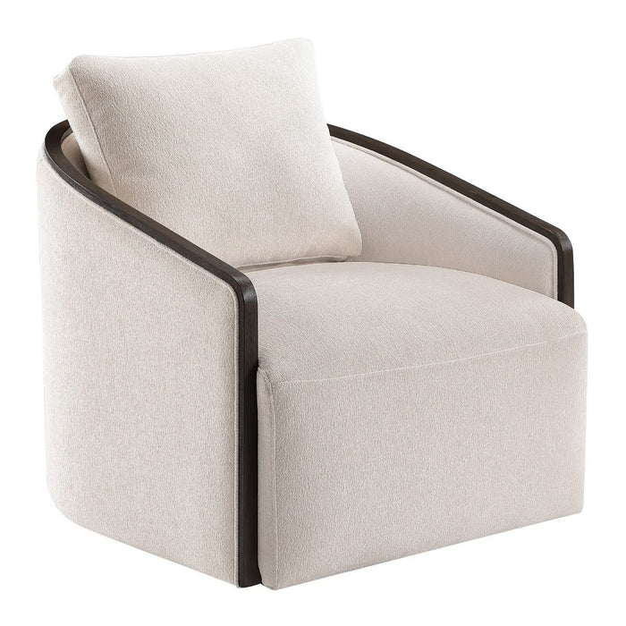 Lenora - Accent Chair With Swivel - Beige Chenille ACME