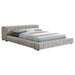 Kinsley - Upholstered Full Platform Bed With Low Profile And Tufted Headboard - Taupe Furniture Max