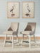 Robbinsdale - Upholstered Swivel Curved Back Barstool (Set of 2) - Antique White Signature Design by Ashley®