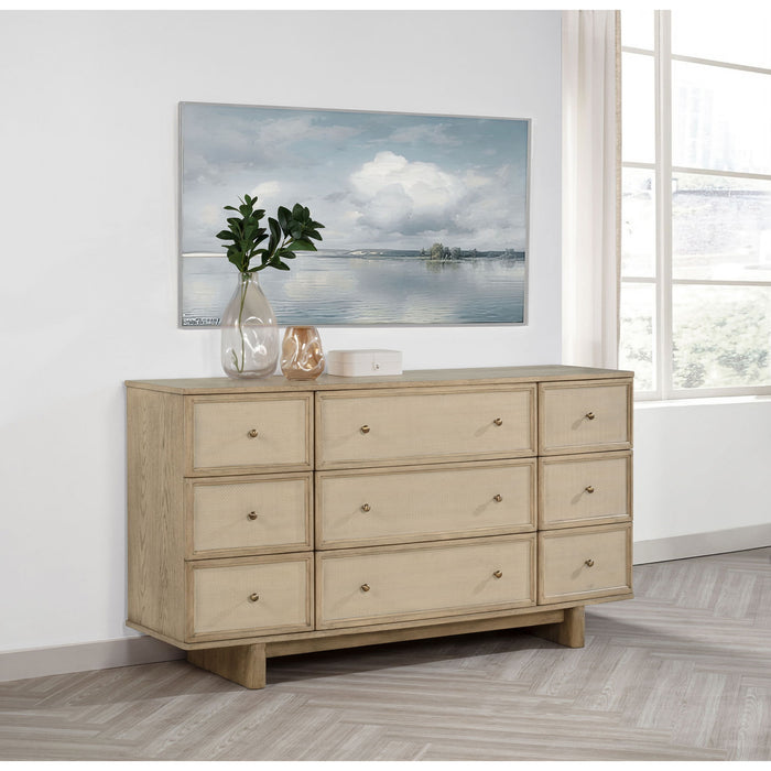 Kimpton - 9 Drawer Dresser Cabinet - Beige Furniture Max