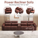 Modular Sofa With Recliners And Cup Holders Sectional Set Home Essentials