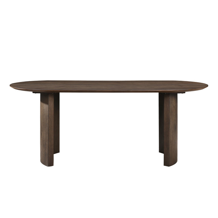Kody - Oval Dining Table Base - Dark Walnut