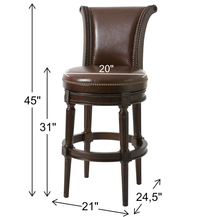 Swivel Barstool With High-Back Home Essentials
