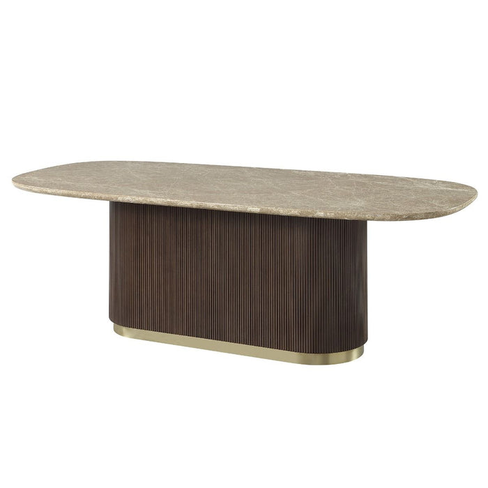 Clayten - Dining Table With Natural Marble Top ACME