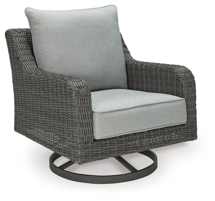 Elite Park - Swivel Lounge w/ Cushion - Gray Signature Design by Ashley®