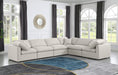 Indulge - Linen 6 Piece Modular Corner Sectional Meridian Furniture